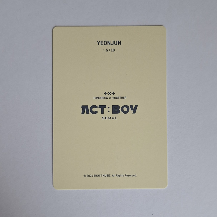 TXT Yeonjun - ACT: Boy Seoul  photocard ( 5/10 )