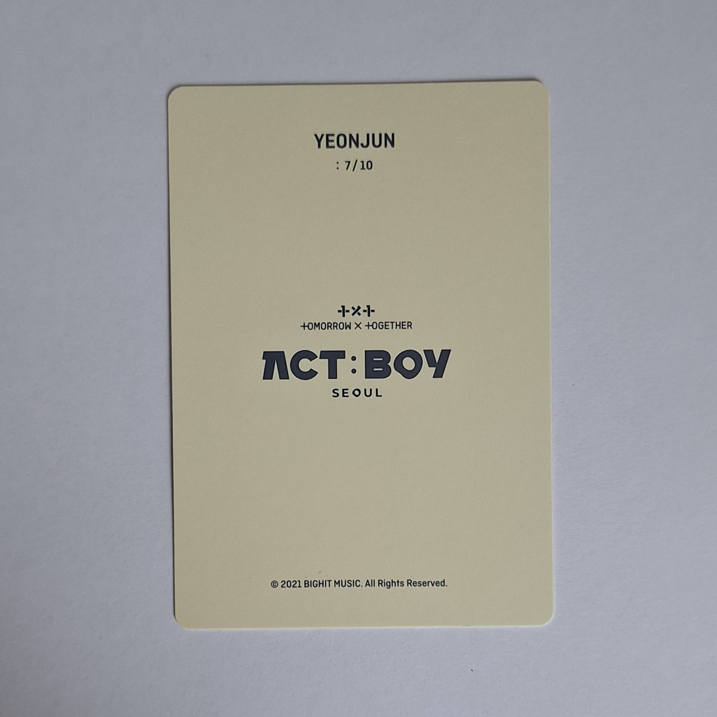 TXT Yeonjun - ACT: Boy Seoul photocard (  7/10 )