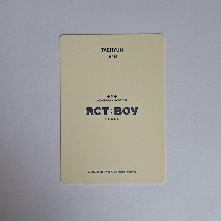 TXT Taehyun - ACT: Boy Seoul photocard ( 9/10 )