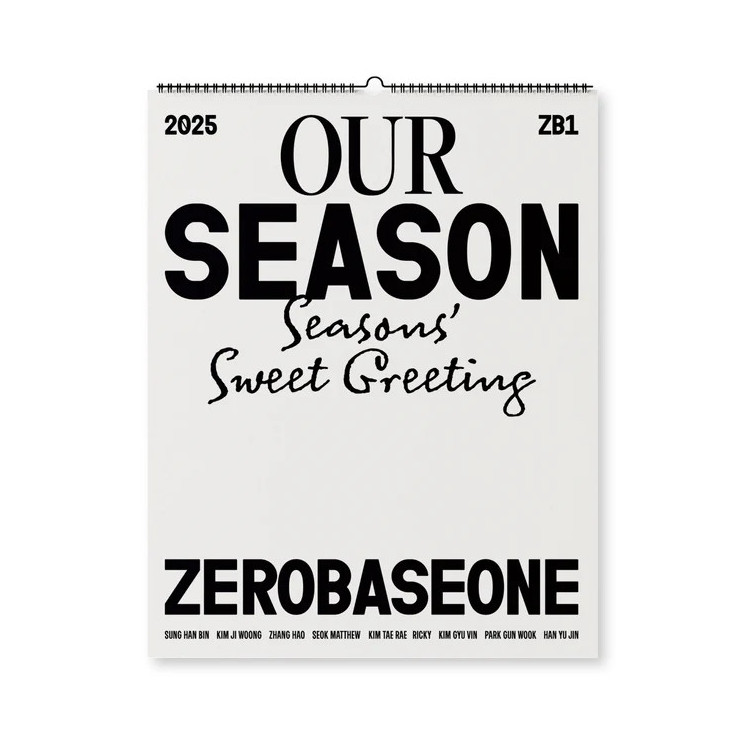 ZEROBASEONE - OUR SEASON - 2025 Wall Calendar