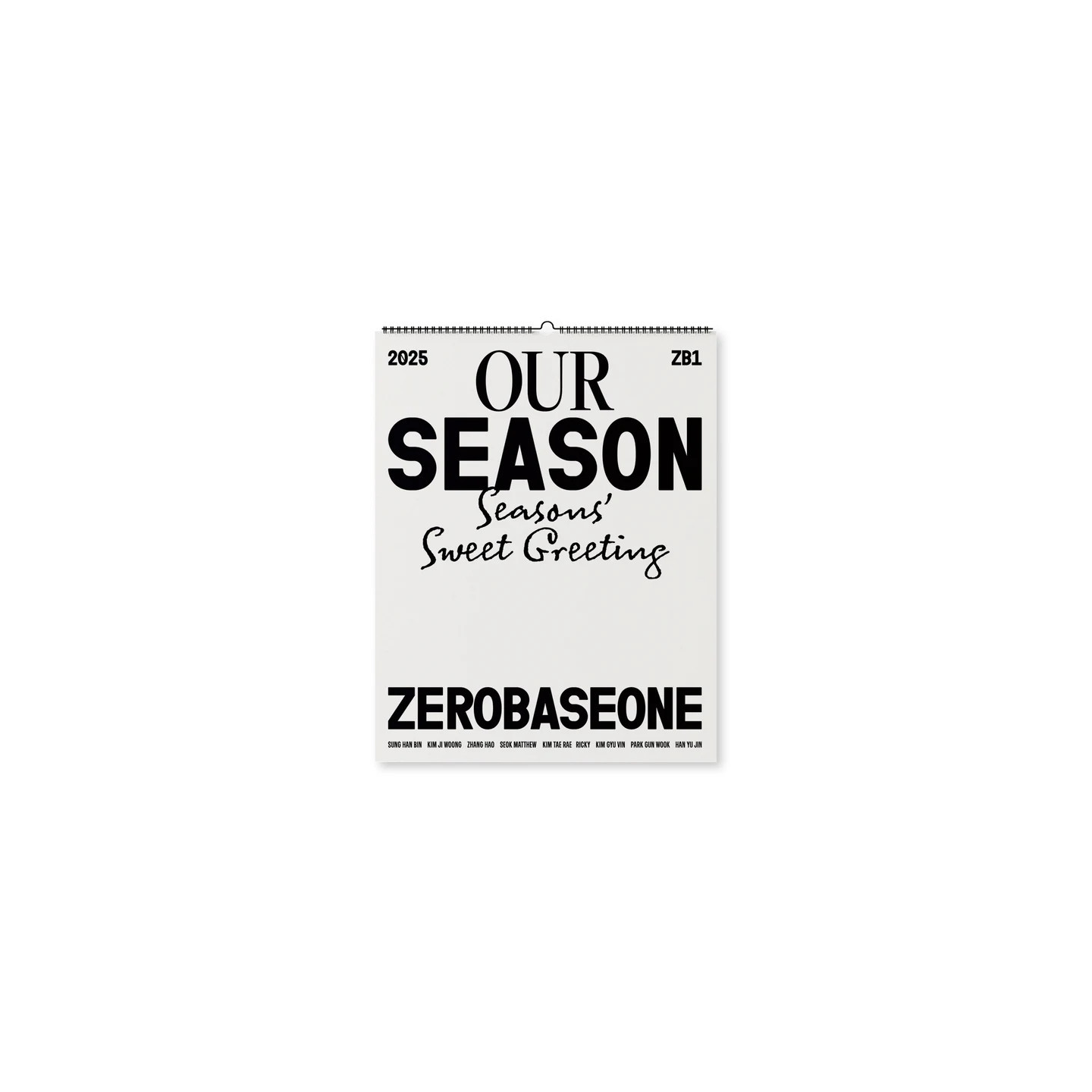 ZEROBASEONE - OUR SEASON - 2025 Wall Calendar