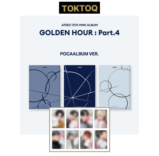 [TOKTOQ POB] ATEEZ - GOLDEN HOUR : Part.4 [POCAALBUM Ver.] SET