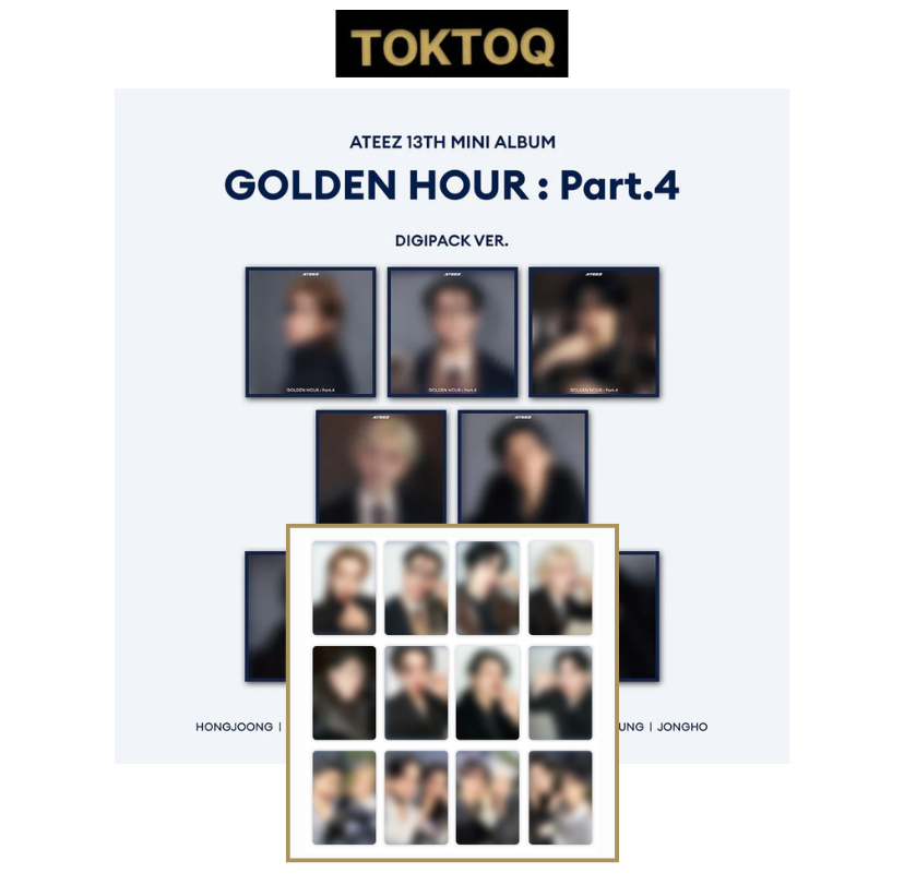 [TOKTOQ POB] ATEEZ - GOLDEN HOUR : Part.4 [DIGIPACK Ver.] SET