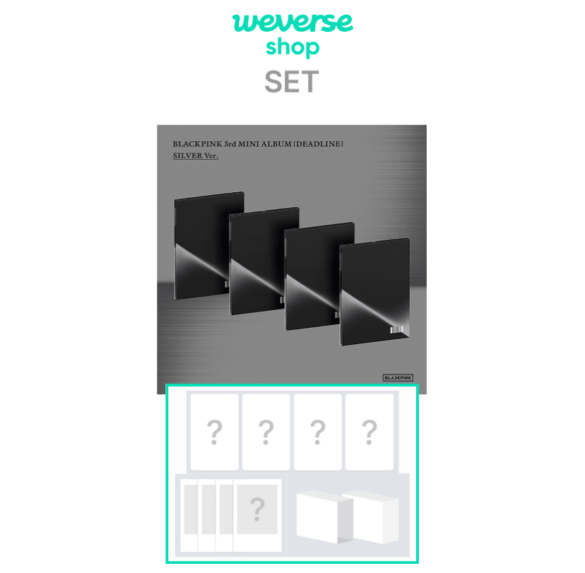 [WV POB] BLACKPINK - DEADLINE [SILVER Ver.] SET