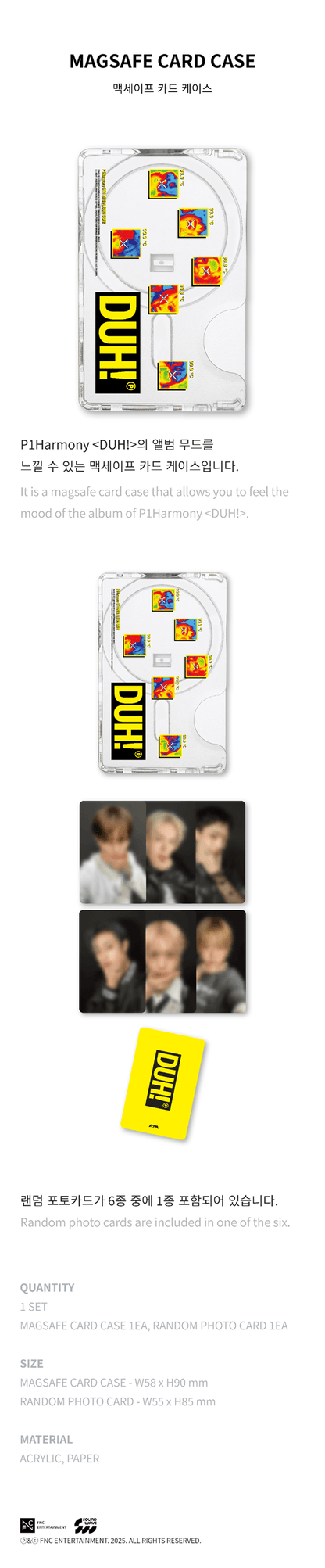 P1HARMONY - Duh! Pop-up Store Official Merch [MAGSAFE CARD CASE]