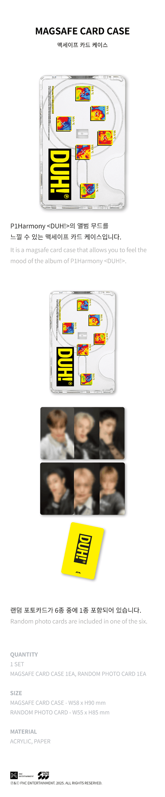 P1HARMONY - Duh! Pop-up Store Official Merch [MAGSAFE CARD CASE]