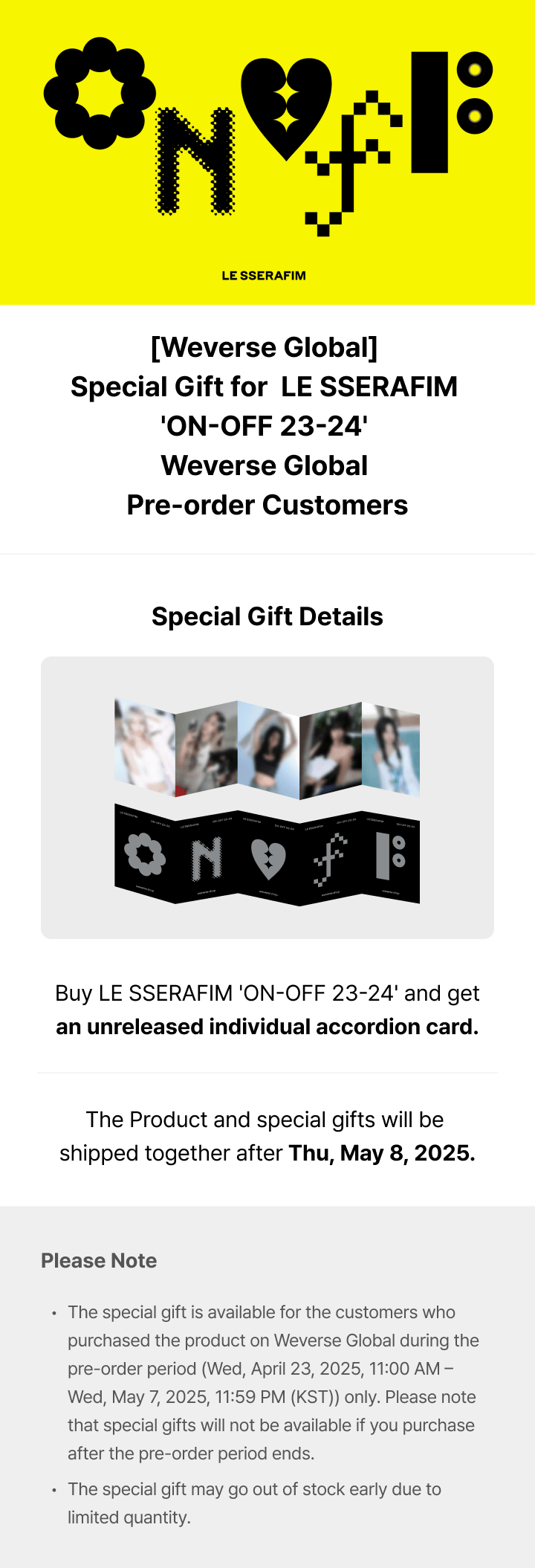 [WV POB] LE SSERAFIM - ON-OFF 23-24