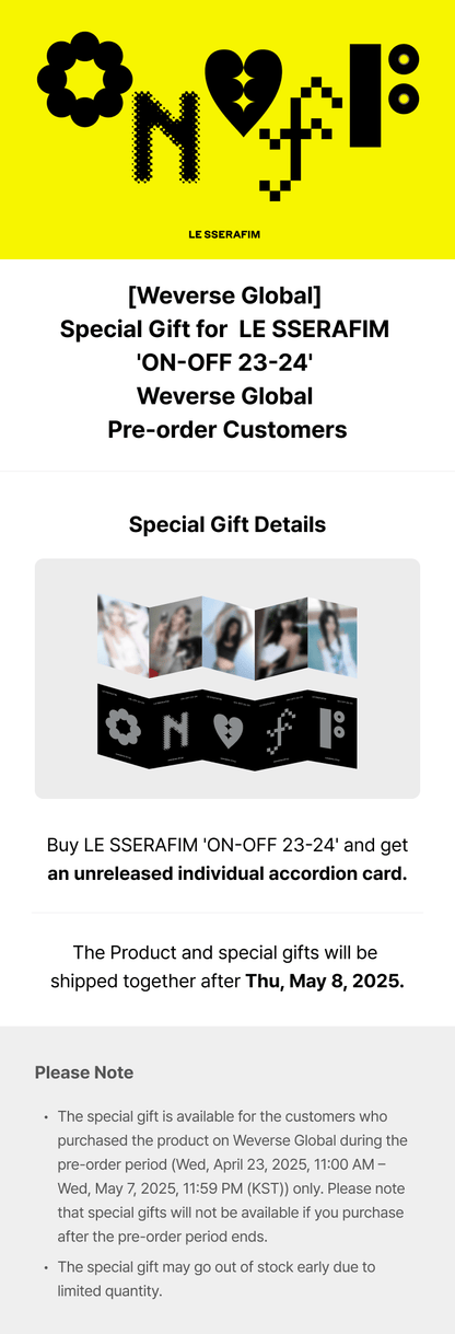 [WV POB] LE SSERAFIM - ON-OFF 23-24