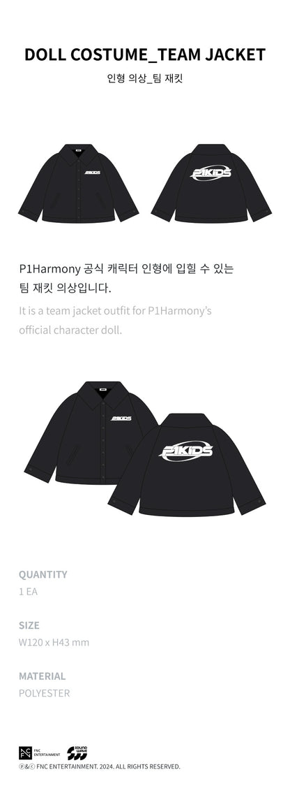 P1Harmony - Character 'P1KIDS' Official Merch [DOLL COSTUME_TEAM JACKET]