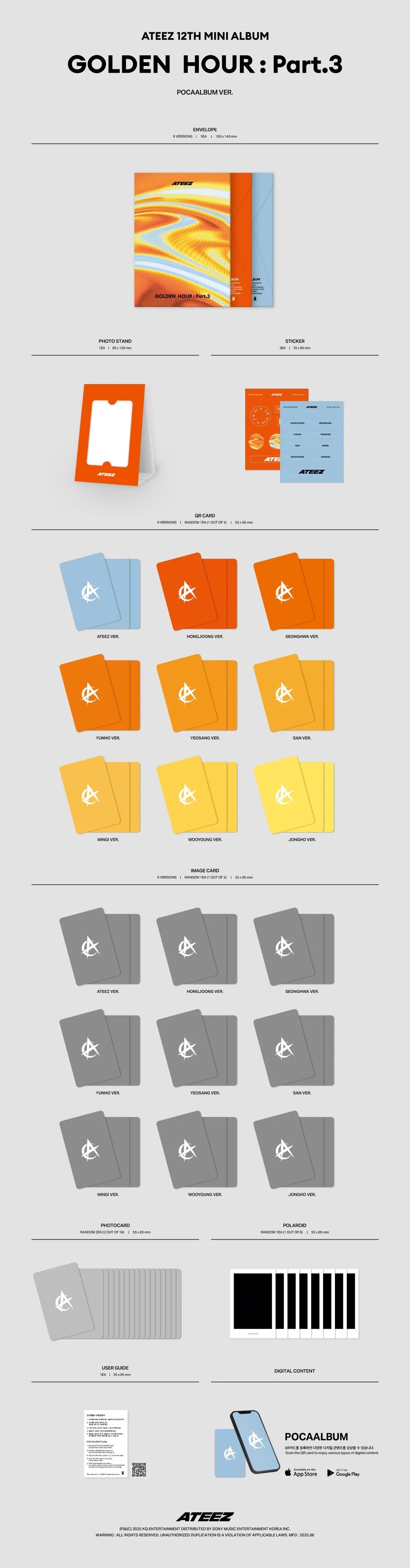 ATEEZ - GOLDEN HOUR : Part.3 [POCAALBUM Ver.]