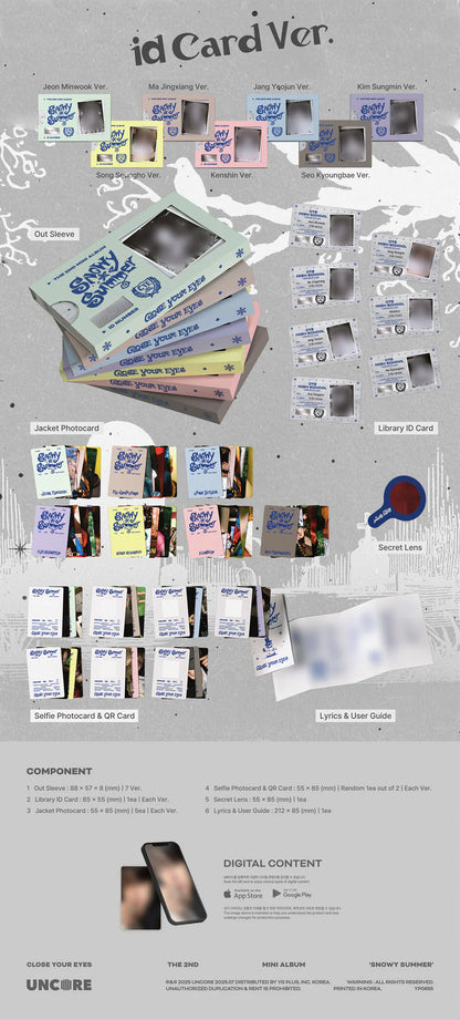 CLOSE YOUR EYES - Snowy Summer [ID Card Ver. (POCAALBUM)]