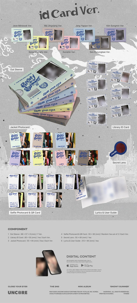 CLOSE YOUR EYES - Snowy Summer [ID Card Ver. (POCAALBUM)]