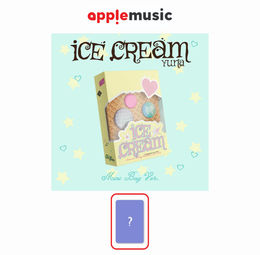 [APPLEMU POB] YUNA (ITZY) - Ice Cream [MINI BAG Ver. (MD Ver.)]