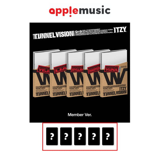 [APPLEMUSIC POB] ITZY - TUNNEL VISION [Member Ver.] SET