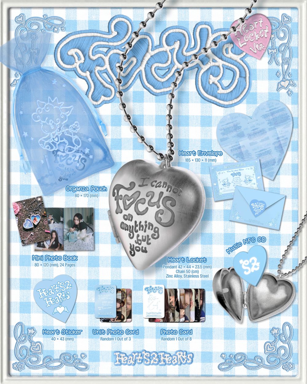 Hearts2Hearts - FOCUS [Heart Locket Ver. (Smart Album)]