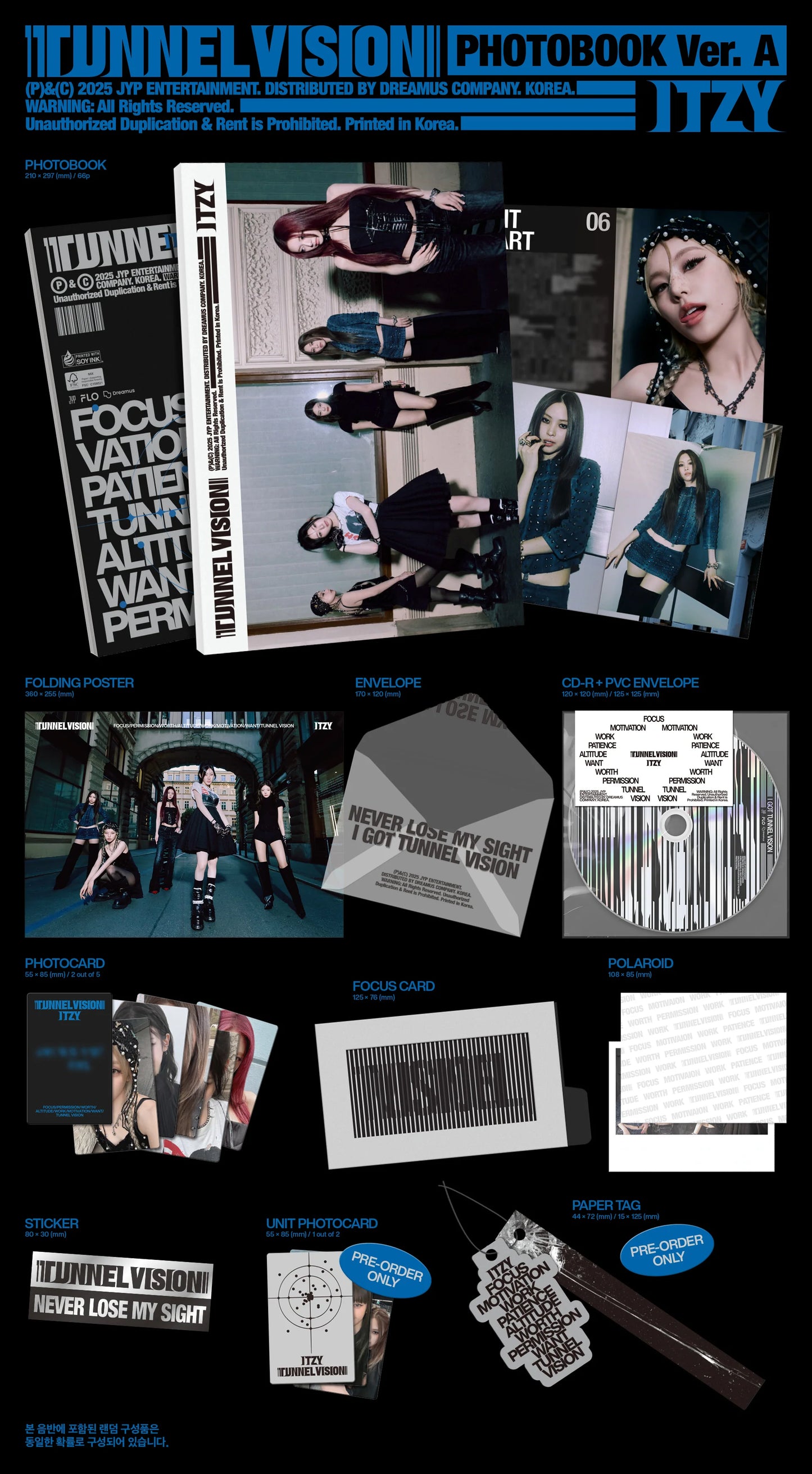 [BDM POB] ITZY - TUNNEL VISION [Photobook Ver.] SET