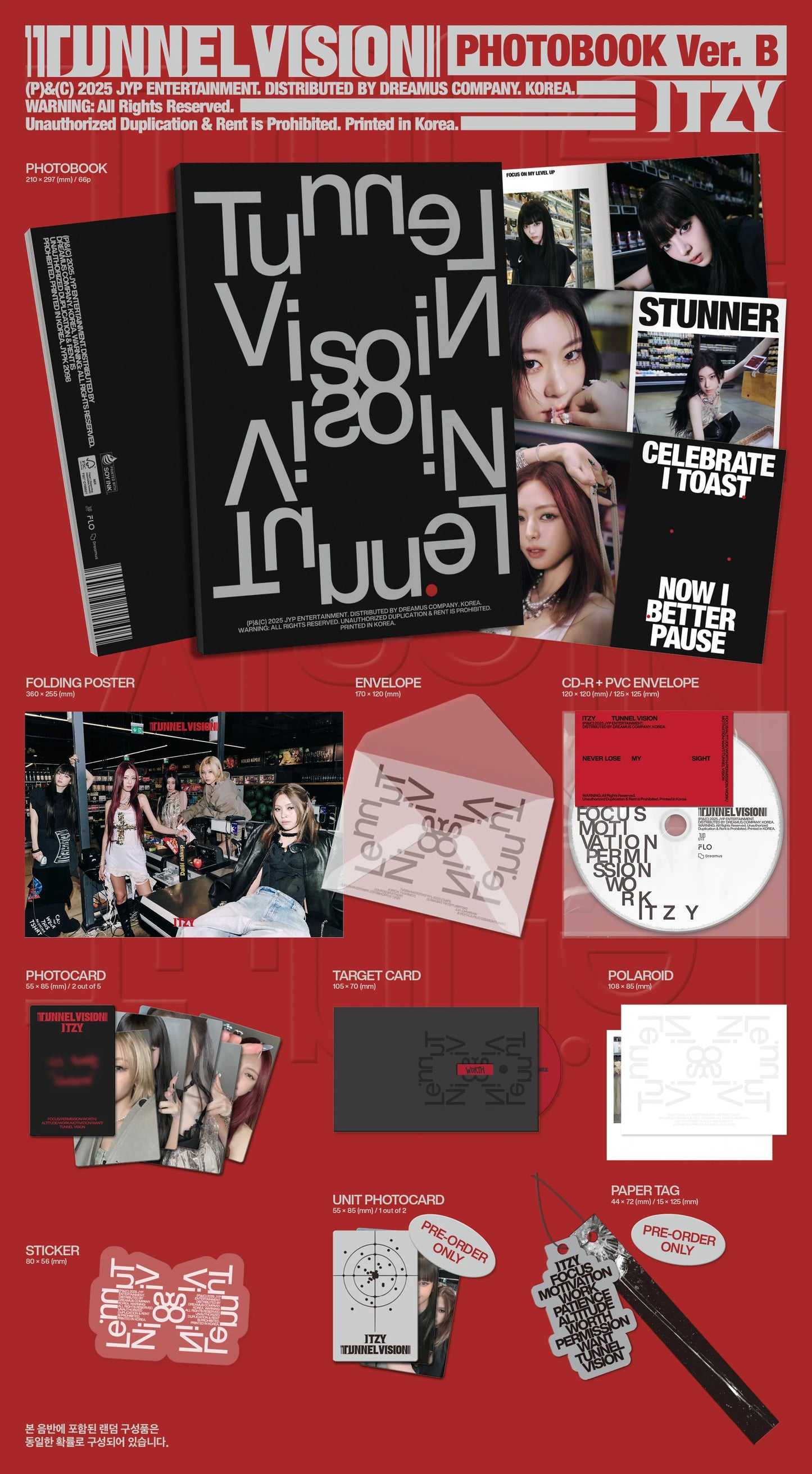 [BDM POB] ITZY - TUNNEL VISION [Photobook Ver.] SET