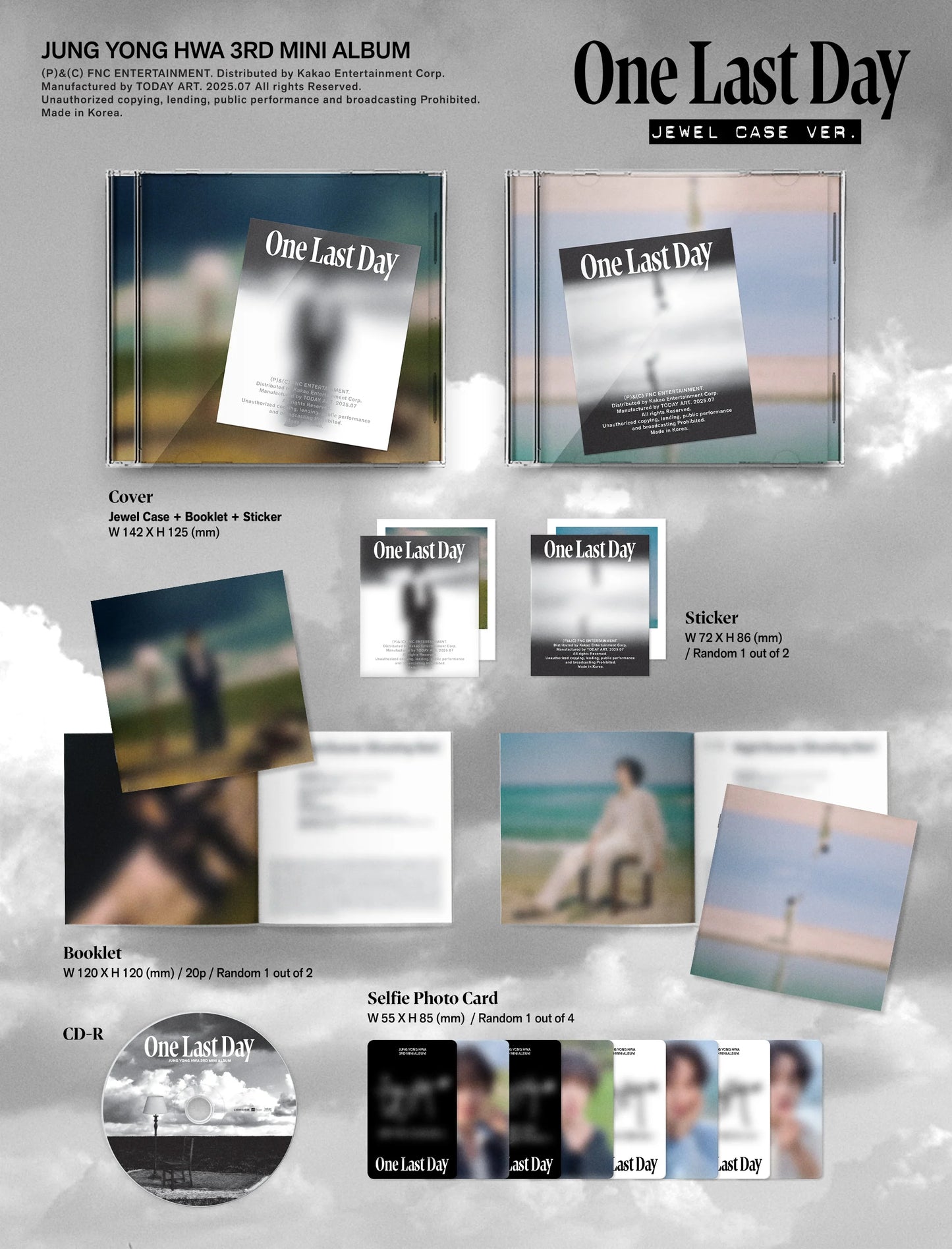 JUNG YONGHWA - One Last Day [JEWEL CASE]