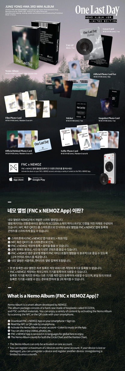 JUNG YONGHWA - One Last Day [NEMO ALBUM (LIMITED EDITION)]