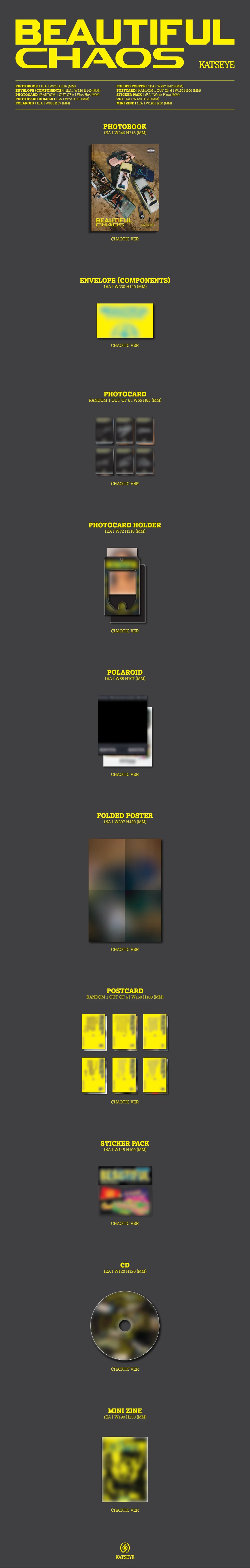 KATSEYE Beautiful Chaos Official Merchandise - Mini Photocard – Choice Music LA KATSEYE Beautiful Chaos Official Merchandise - Mini Photocard – Choice Music LA