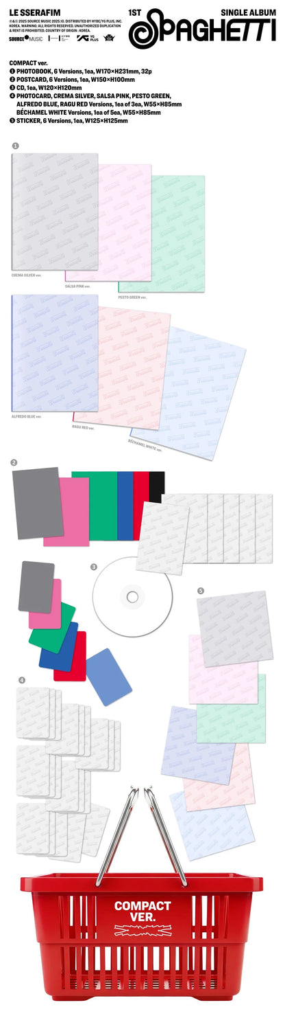 [WV POB] LE SSERAFIM - SPAGHETTI [COMPACT Ver.] SET