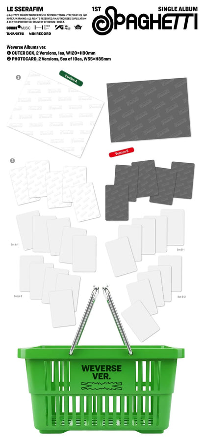 [WV POB] LE SSERAFIM - SPAGHETTI [Weverse Albums Ver.] SET