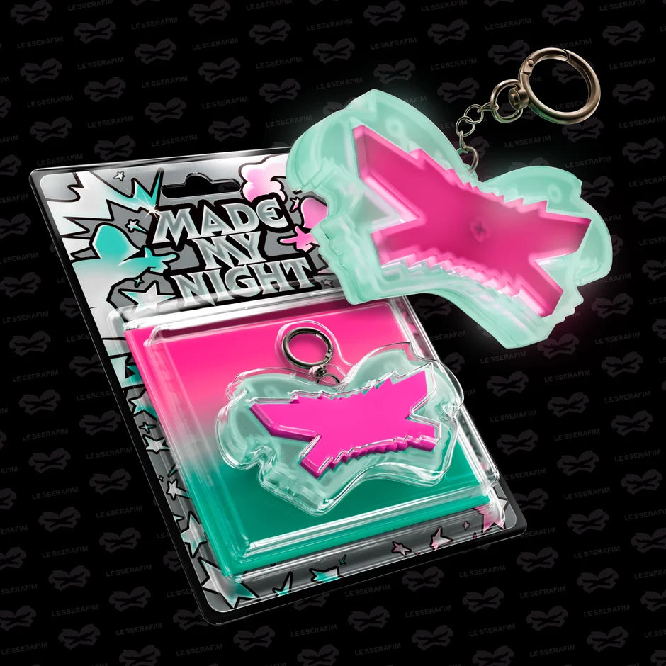 LE SSERAFIM - Made My Night [Glow Clicker Keychain (Pink Ver.)]