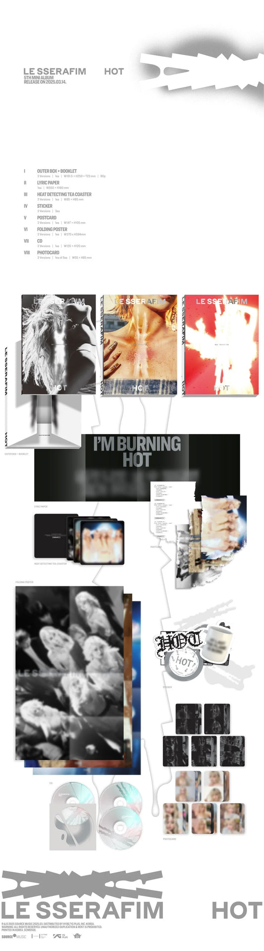 LE SSERAFIM - HOT [Standard Ver.]