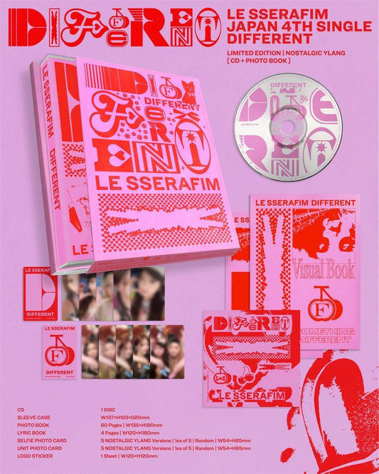 LE SSERAFIM - DIFFERENT [LIMITED EDITION (NOSTALGIC YLANG Ver.)]