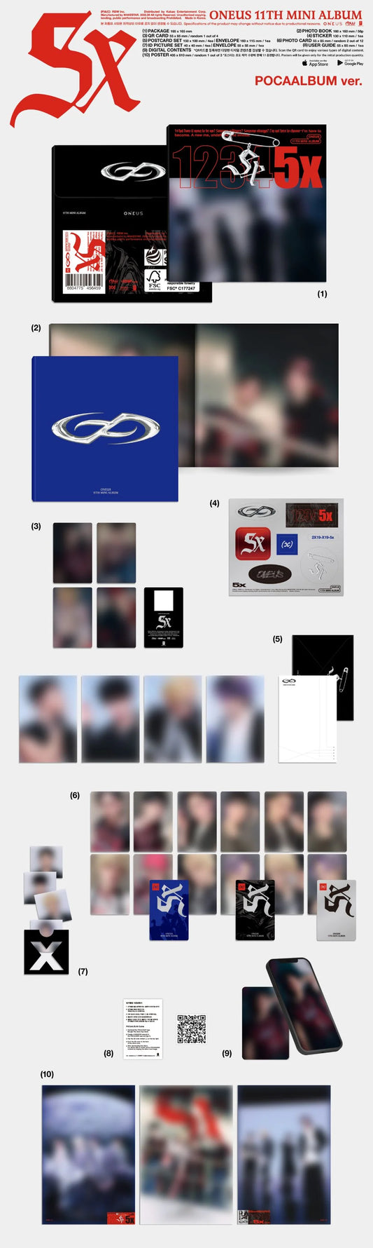 [VC MAKESTAR 11/07/25] ONEUS - 5x [POCAALBUM Ver.]