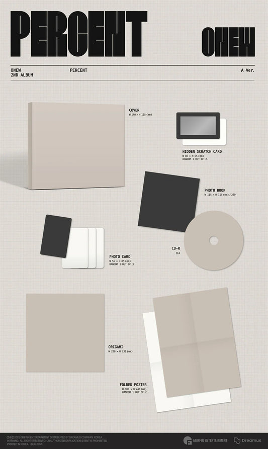 ONEW - PERCENT [Digipack Ver.]
