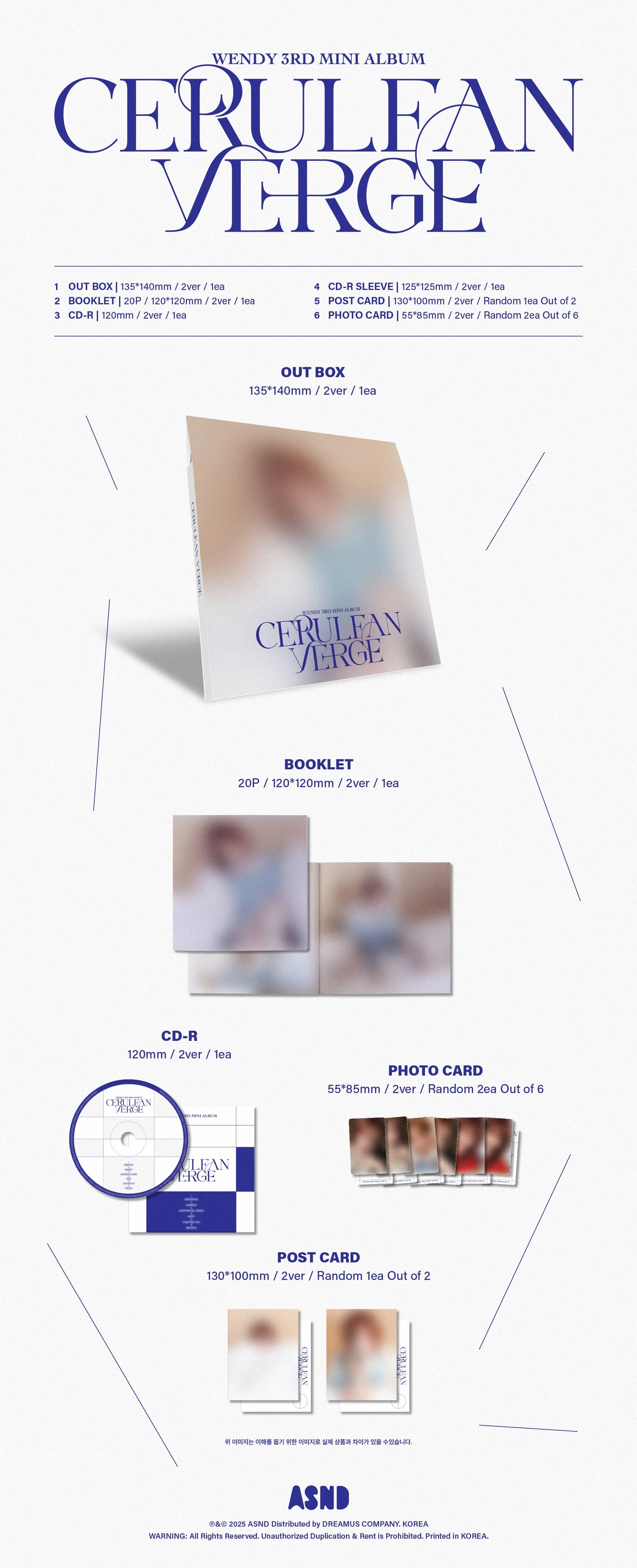 WENDY - Cerulean Verge [Digipack Ver.]