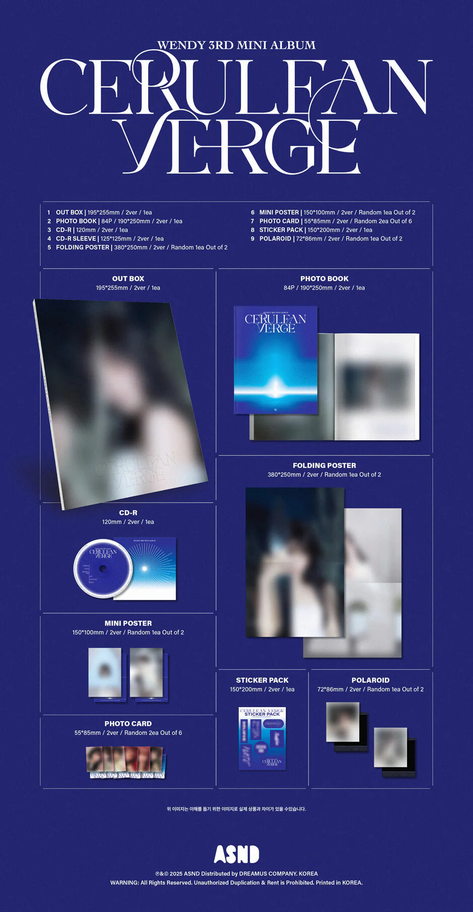 WENDY - Cerulean Verge [Photobook Ver.]
