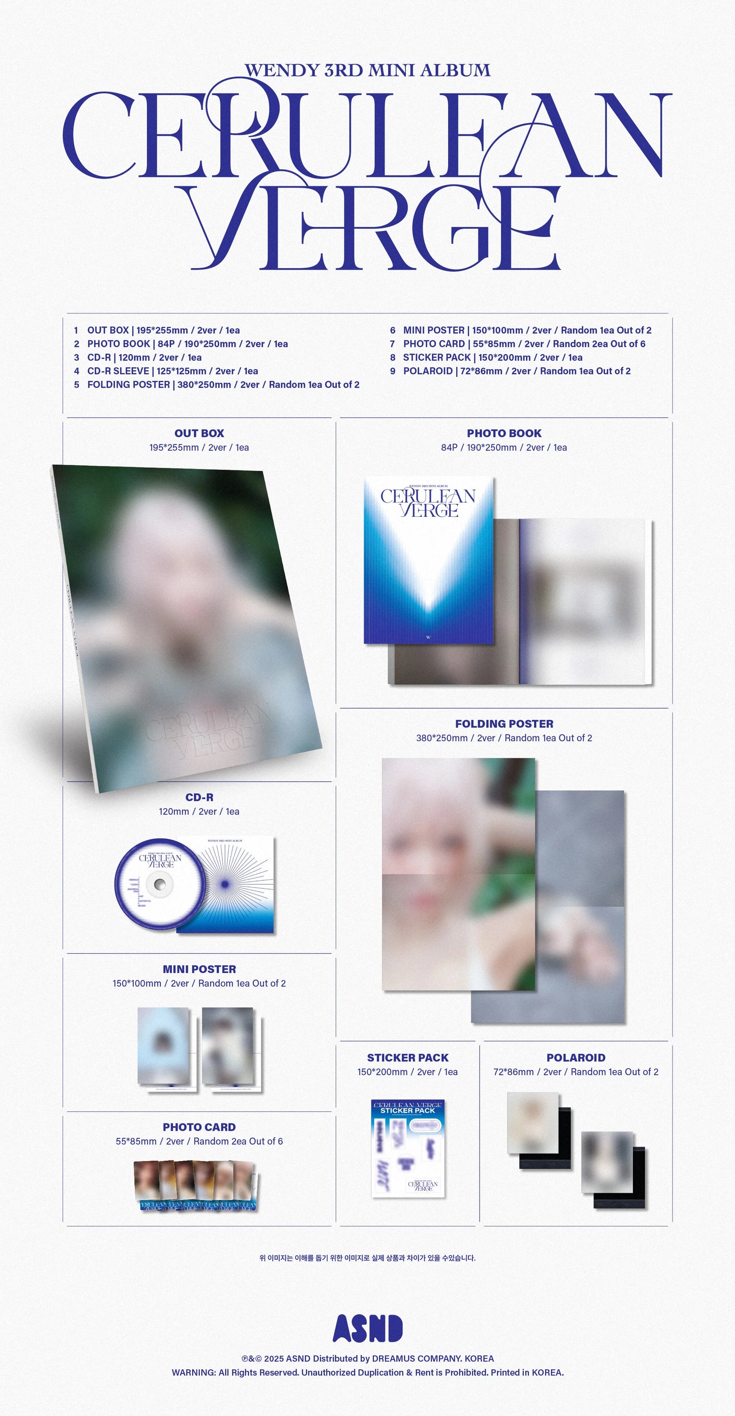 WENDY - Cerulean Verge [Photobook Ver.]