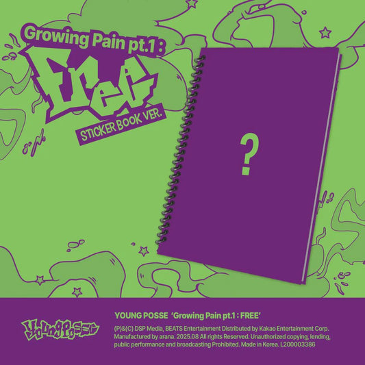 YOUNG POSSE - Growing Pain pt.1 : FREE [Sticker Book Ver.]