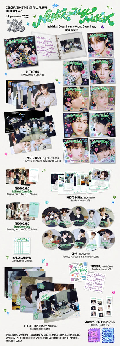 ZEROBASEONE - NEVER SAY NEVER [DIGIPACK Ver.]