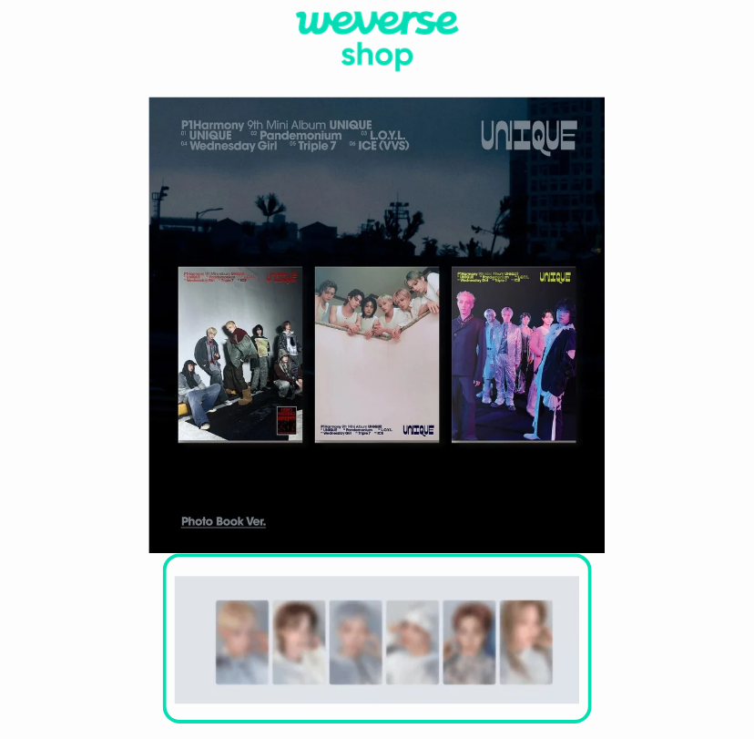 [WV STUDIO CHOOM POB] P1Harmony - UNIQUE [Photobook Ver.]
