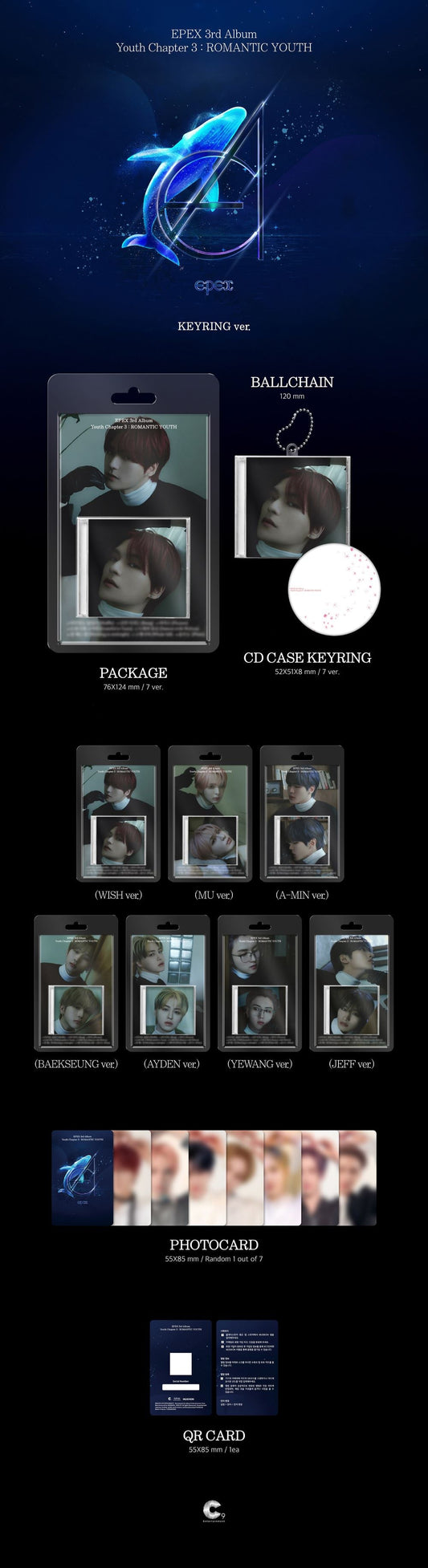 EPEX - Youth Chapter 3 : ROMANTIC YOUTH [KEYRING Ver.]